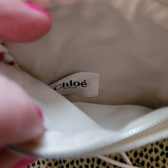 Chloé White and Pink Cosmetic Bag - Picture 5 of 5
